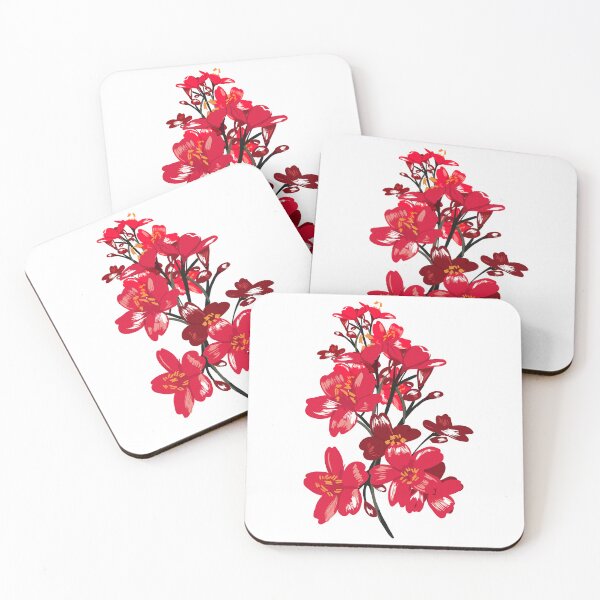 Item preview, Red cherry blossom flower painting designed and sold by Softlife.