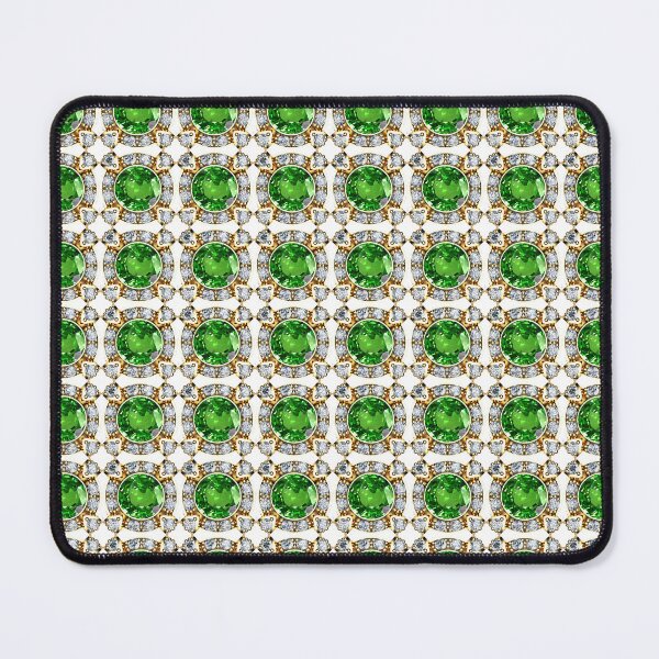 Item preview, Emerald with Diamonds Engagement Ring designed and sold by DigitalGemArt.