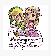 it's dangerous to play alone Photographic Print