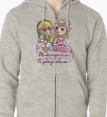 es ist gefährlich alleine zu spielen Hoodie mit Reißverschluss