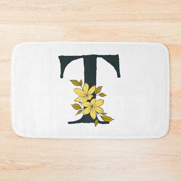 Item preview, Yellow floral T monogram designed and sold by Lyssarien.