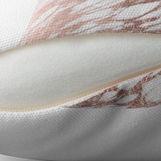 Alternate view of Chic Elegant White and Rose Gold Marble Pattern Throw Pillow