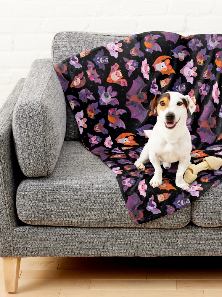Thumbnail 2 of 6, Pet Blanket, Bat - dark designed and sold by pikaole.