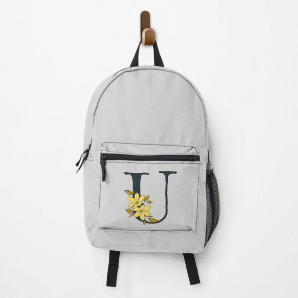 Item preview, Yellow floral U monogram designed and sold by Coffee Lifestyle.
