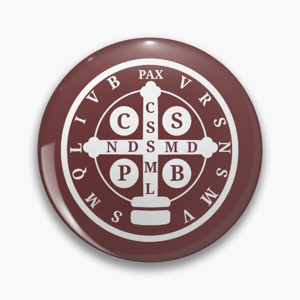 Item preview, St. Benedict Medal designed and sold by SaintlyStitches.