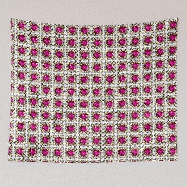 Item preview, Pink Gemstone Diamonds and Gold Pattern designed and sold by DigitalGemArt.