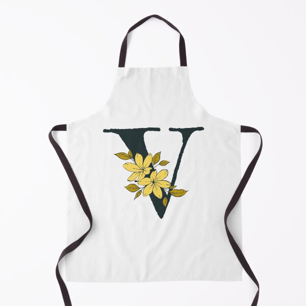 Item preview, Yellow floral V monogram designed and sold by Coffee Lifestyle.
