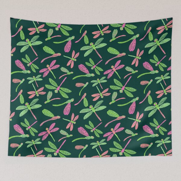 Item preview, Dragonflies & Damselflies Pattern - Watermelon Palette designed and sold by EcoElsa.