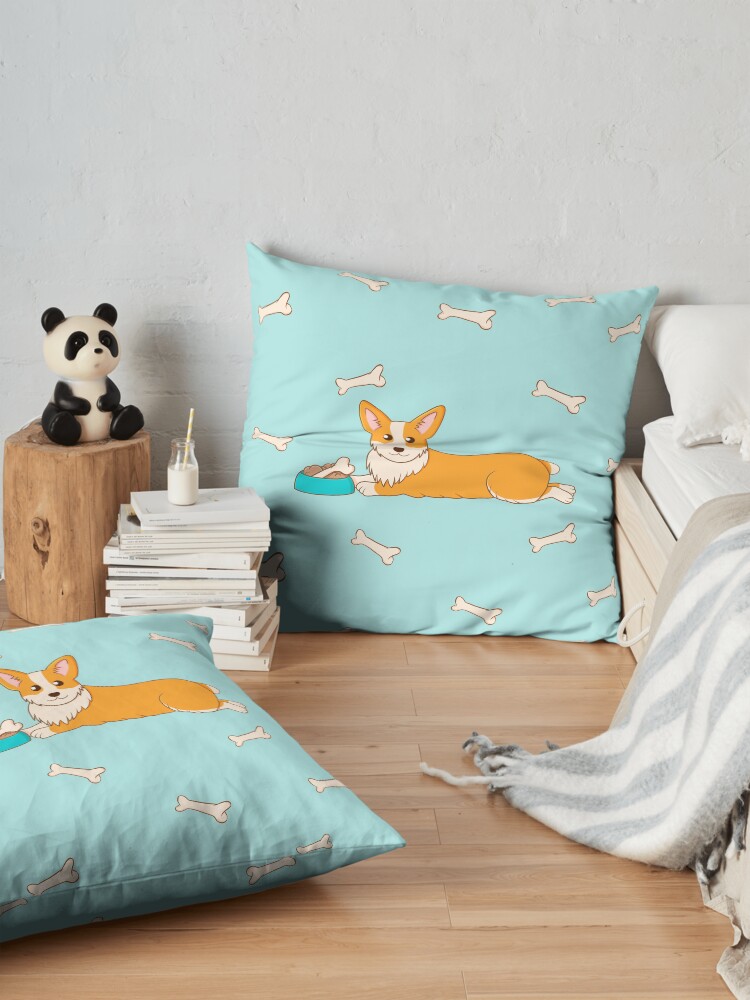 Alternate view of Corgi Food Time Floor Pillow