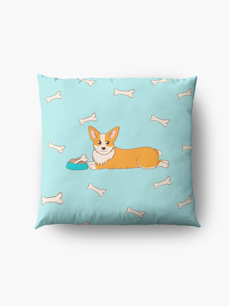 Alternate view of Corgi Food Time Floor Pillow