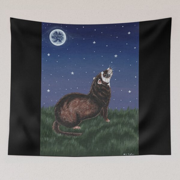 Item preview, Ferret Stargazing designed and sold by WolfySilver.