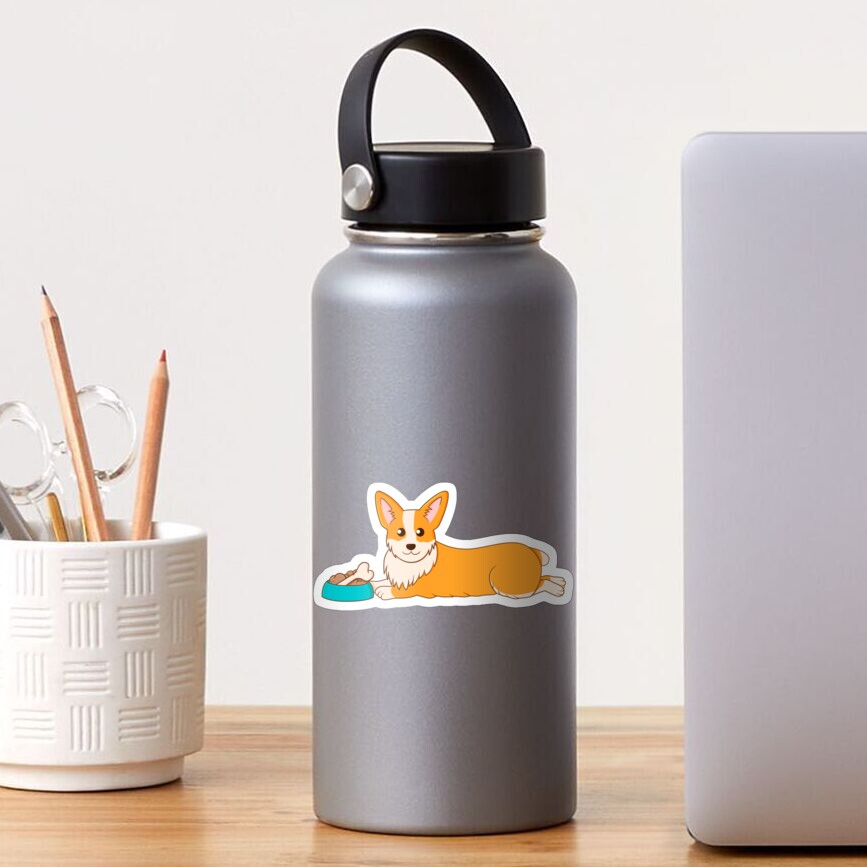 Corgi Food Time Sticker