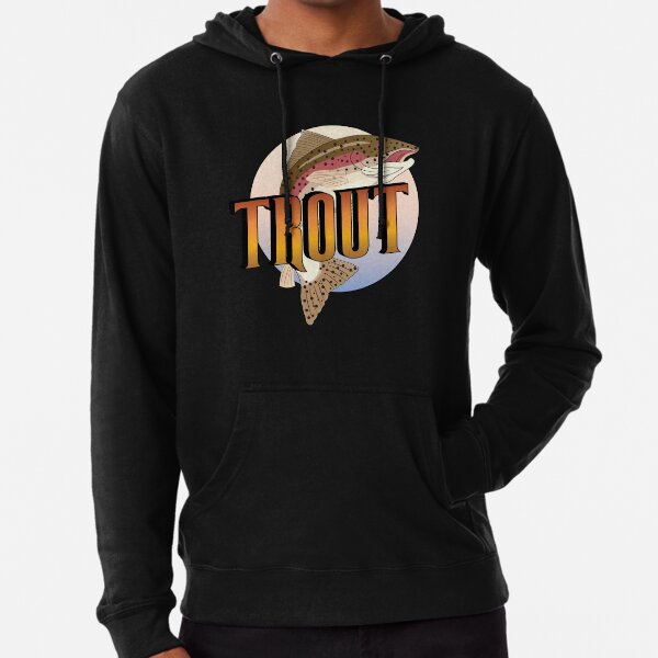 Steelhead Fishing Trout Logo Trout Lightweight Hoodie | Redbubble