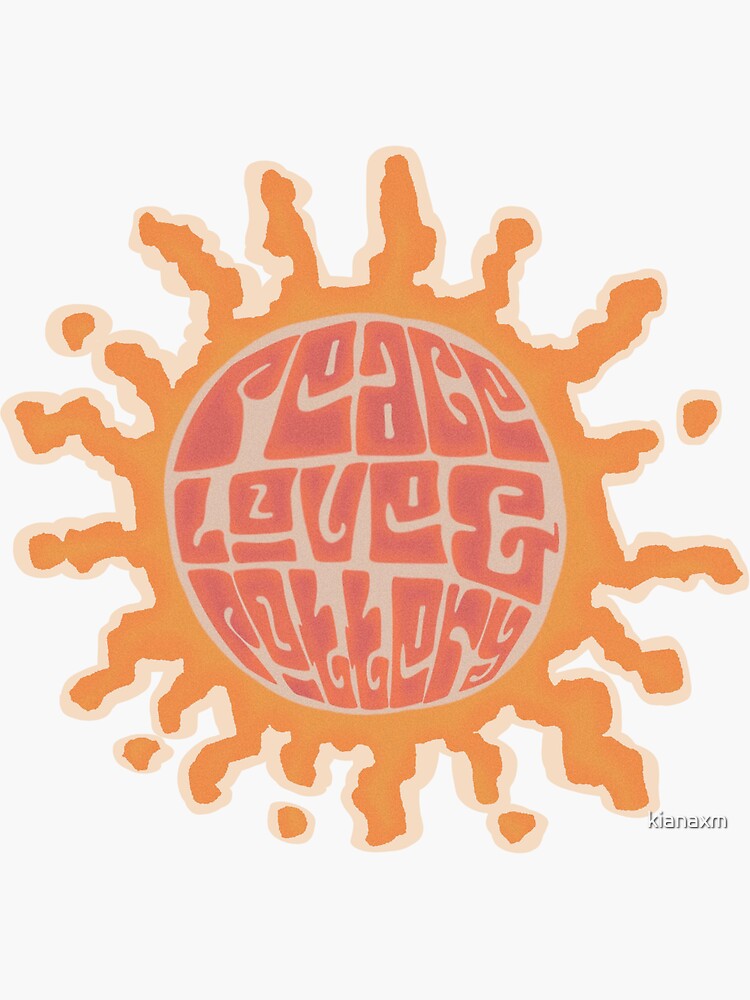 "Peace Love & Pottery sunburst " Sticker for Sale by kianaxm Redbubble