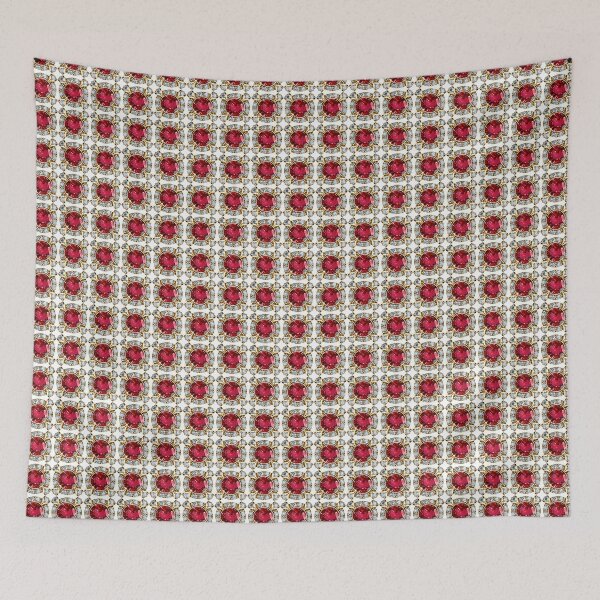 Item preview, Red Ruby Gold Diamond Pattern  designed and sold by DigitalGemArt.