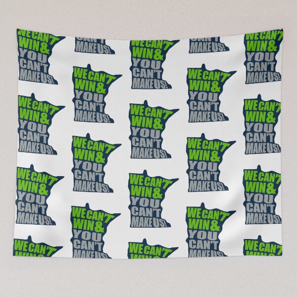 Item preview, We Can't Win & You Can't Make Us! - Minnesota Sports Fans - Minnesota Basketball - lime green, navy, and grey designed and sold by EcoElsa.