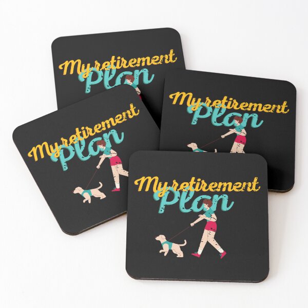 Item preview, My retirement plan graphic RETRO DOG WALKING ACTIVITY relax designed and sold by ALLURE-minimal.