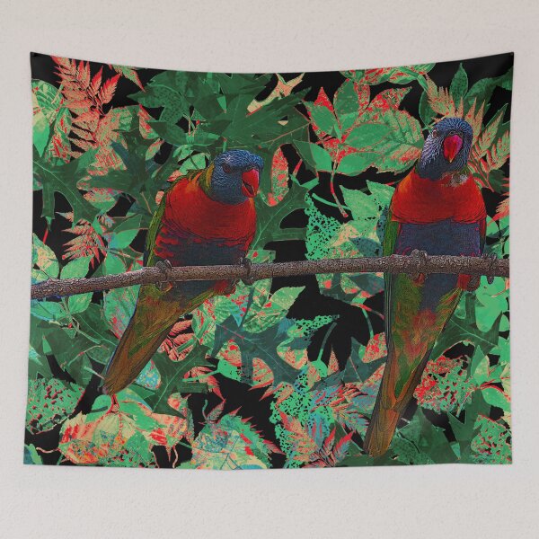 Item preview, Leaves and Lorikeets designed and sold by mokacat.