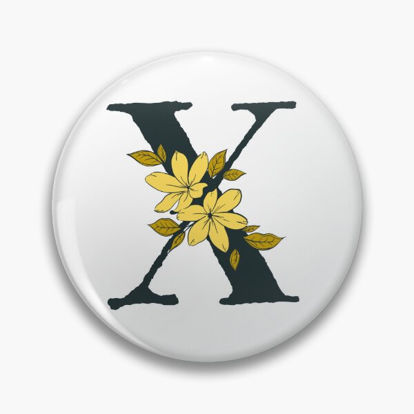 Item preview, Yellow floral X monogram designed and sold by Coffee Lifestyle.
