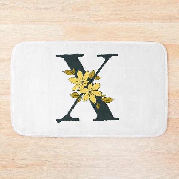 Item preview, Yellow floral X monogram designed and sold by Coffee Lifestyle.