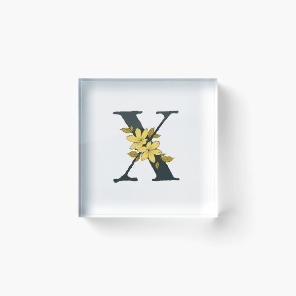 Item preview, Yellow floral X monogram designed and sold by Coffee Lifestyle.