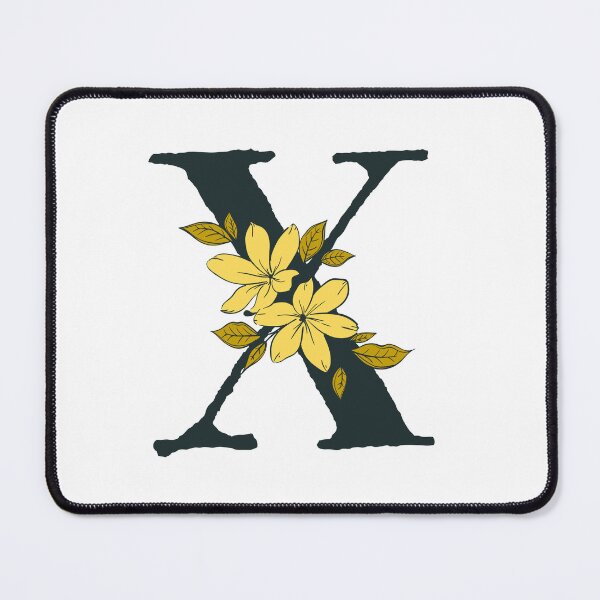 Item preview, Yellow floral X monogram designed and sold by Coffee Lifestyle.