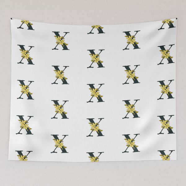 Item preview, Yellow floral X monogram designed and sold by Coffee Lifestyle.