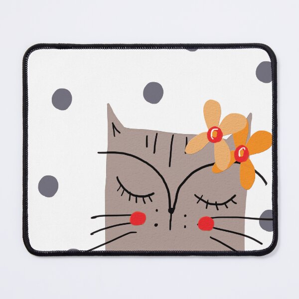 Item preview, Lady Cat with Flowers II designed and sold by LaGabyGaArts.