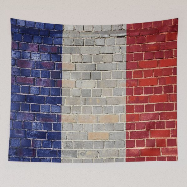 Item preview, France flag on a brick wall designed and sold by steveball.