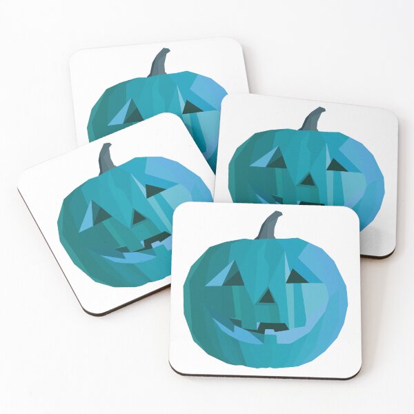 Item preview, Cyan Halloween Jack-o'-lantern designed and sold by Peechowspets.