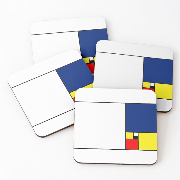 Item preview, Mondrian Style blue yellow white red Retro Mod 60s designed and sold by ModSupporters.
