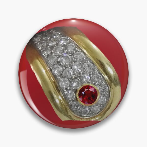 Item preview, Red Golden Diamond Ring Pattern  designed and sold by DigitalGemArt.