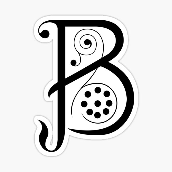 letter-b-monogram-alphabet-black-floral-with-spiral-scroll-design