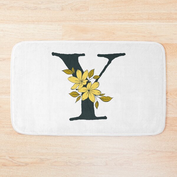 Item preview, Yellow floral Y monogram designed and sold by Lyssarien.