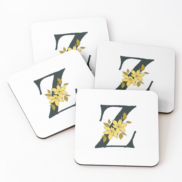 Item preview, Yellow floral Z monogram designed and sold by Coffee Lifestyle.