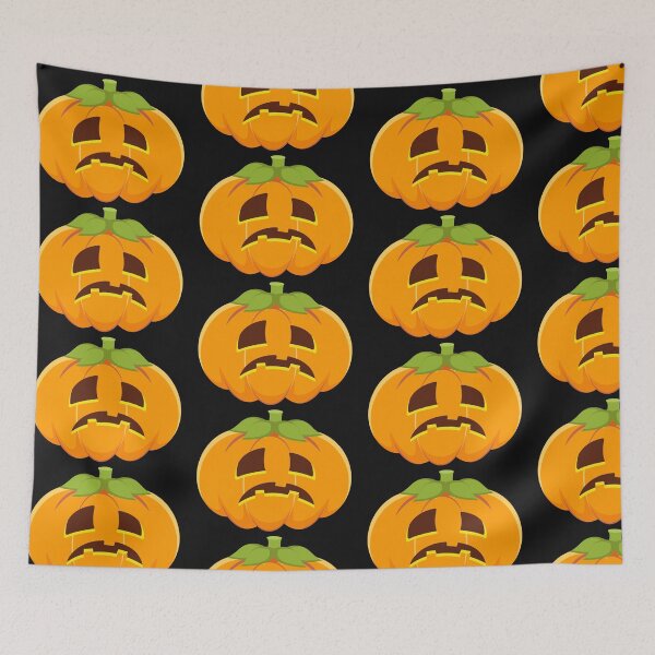 Item preview, sad halloween pumpkin designed and sold by angelescar.