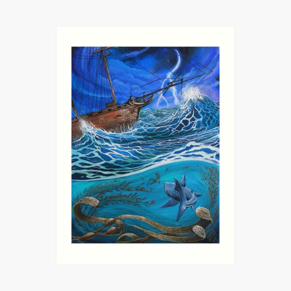 Dangerous waters Art Print