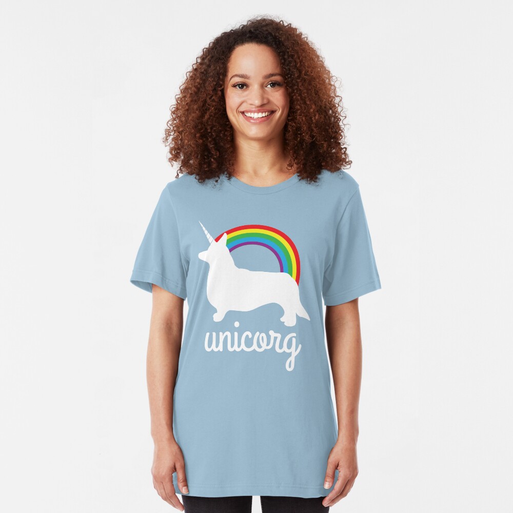 Funny Unicorg Slim Fit T-Shirt