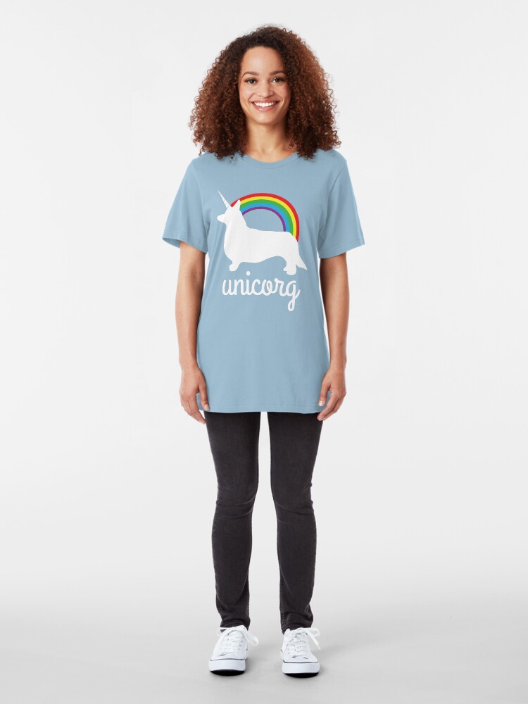 Alternate view of Funny Unicorg Slim Fit T-Shirt