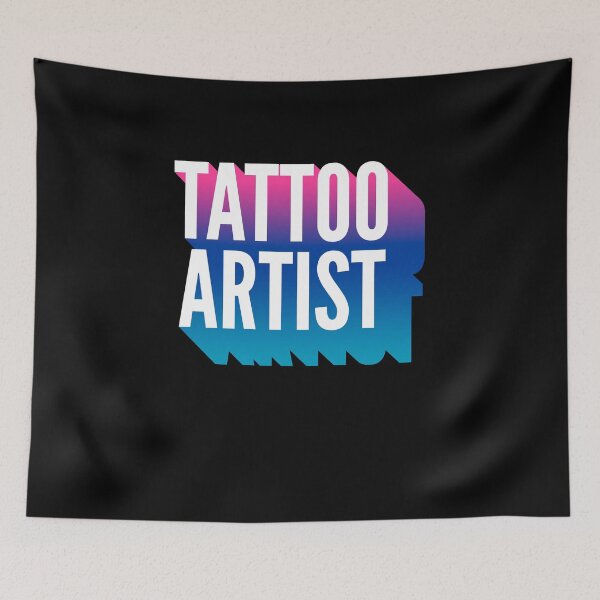 Item preview, Artista del tatuaje con larga sombra degradada designed and sold by SVPOD.