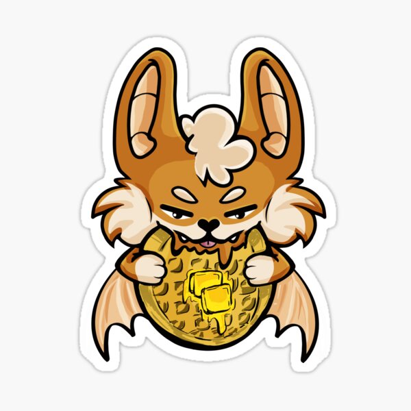 Snack Bat: Waffle Sticker