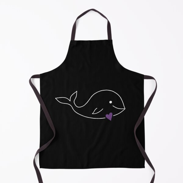 Item preview, whale with a purple heart designed and sold by flowerheadria.