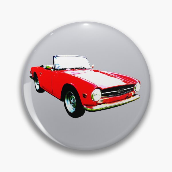 Item preview, Triumph TR6 1970s classic sports car high contrast red designed and sold by soitwouldseem.