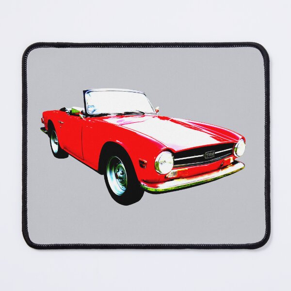 Item preview, Triumph TR6 1970s classic sports car high contrast red designed and sold by soitwouldseem.