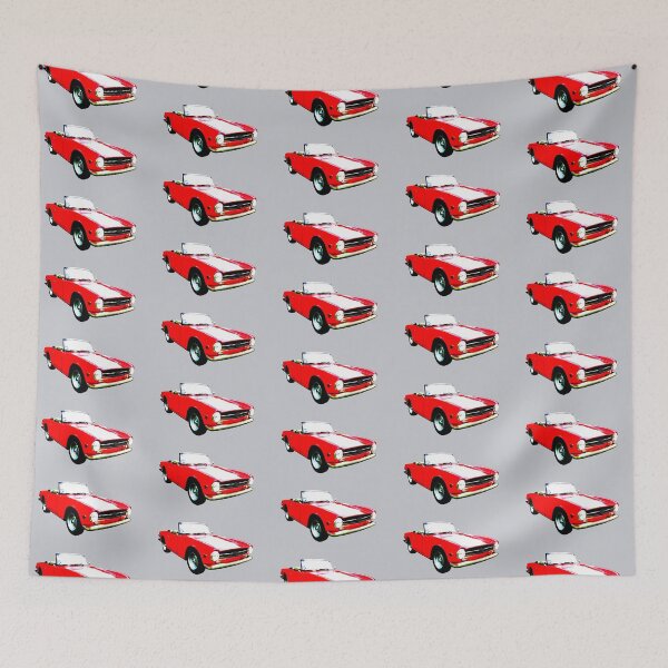 Item preview, Triumph TR6 1970s classic sports car high contrast red designed and sold by soitwouldseem.