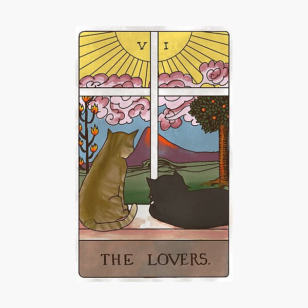 Artikelvorschau, Tarot Katzen - Die Liebenden entworfen und verkauft von almacorazon.