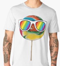 Cool rainbow lollypop Men's Premium T-Shirt