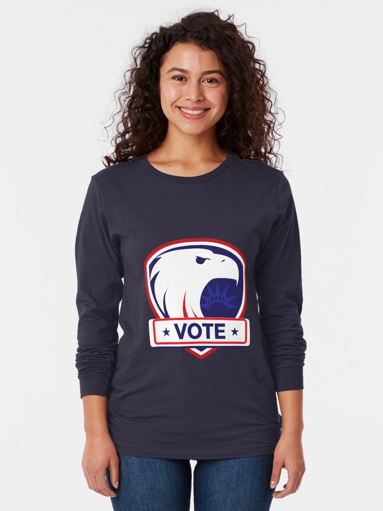 Alternate view of VOTE Shield Design Long Sleeve T-Shirt