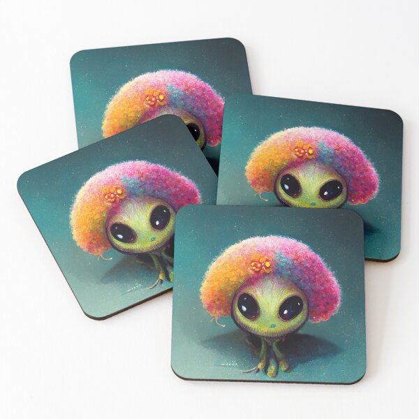 Item preview, Cute Colorful Alien #4 designed and sold by PeanutArtCorner.