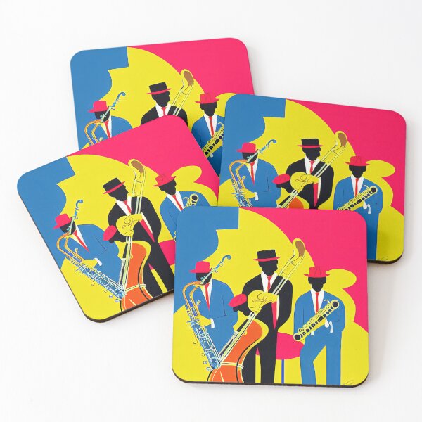 Item preview, Colourful Pop Art Jazz Trio designed and sold by ThePurpleMelon.